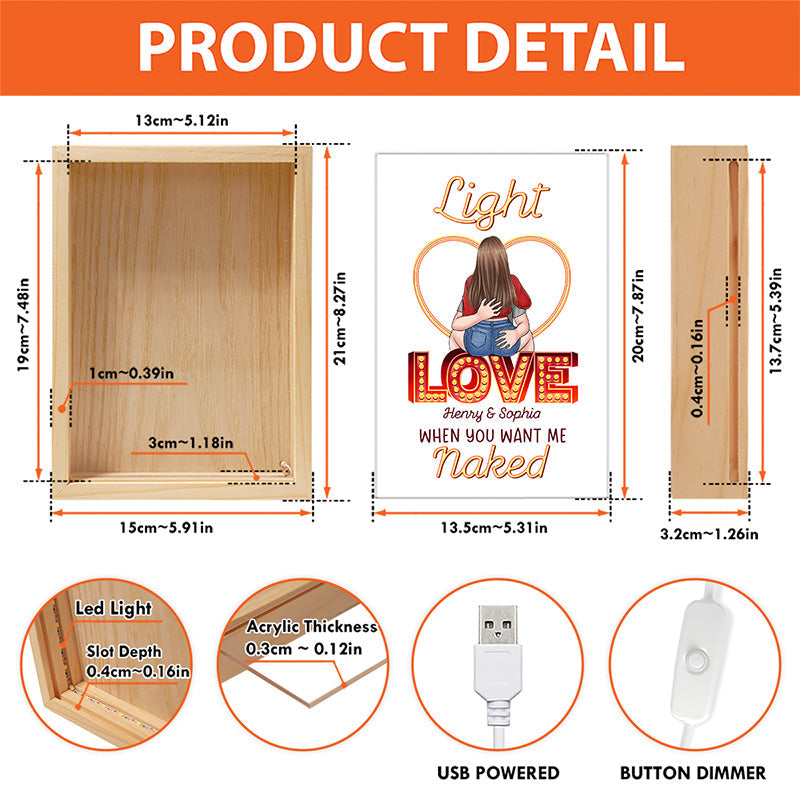 Custom Name Funny Couple Gifts - Personalized Frame Light Box