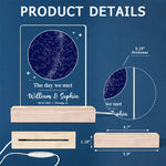 Custom Name Star Map Couple Gifts - Personalized 3D LED Light