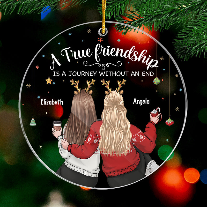 Custom Name Christmas Friendship Gifts for Best Friends - Personalized Ornament