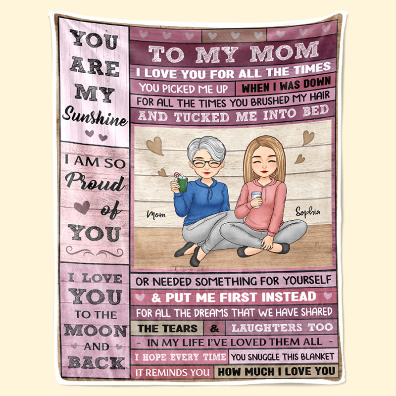 To My Beautiful Daughter - Family Personalized Custom Blanket - Christmas Gift From Mom