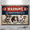 Warning Zone - Funny Personalized Dog Metal Sign (WW)