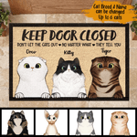 Custom Name Funny Cat Gifts for Cat Lovers - Personalized Doormat