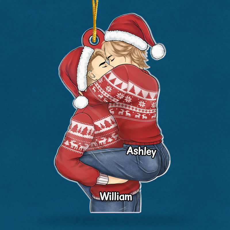 Custom Name Christmas Gifts for Couples - Personalized Ornament