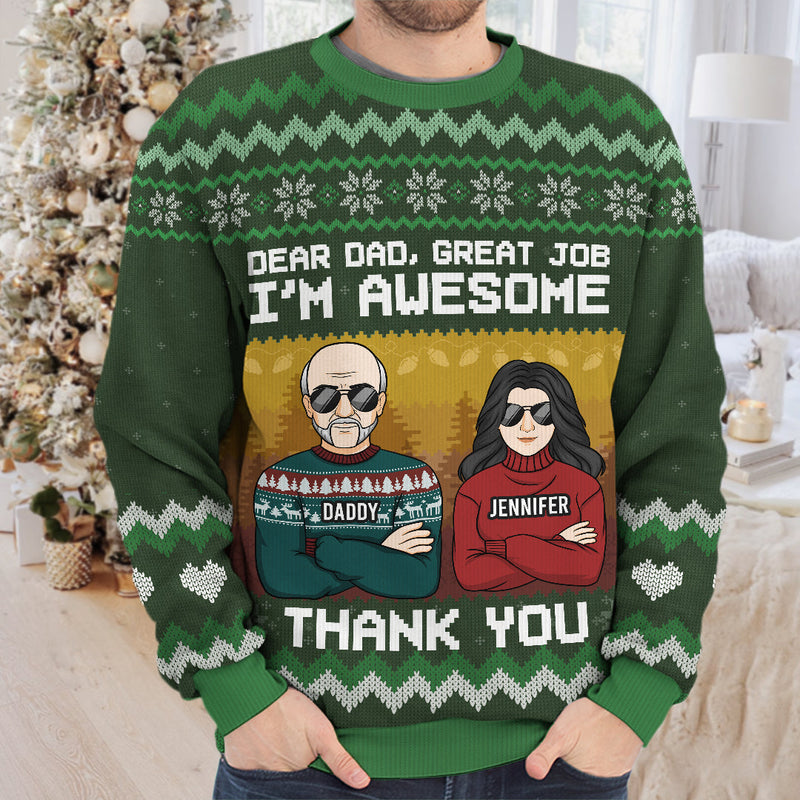 Custom Name Christmas Gifts for Dad - Personalized Sweatshirt